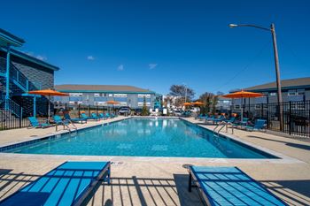 Resort-style swimming pool